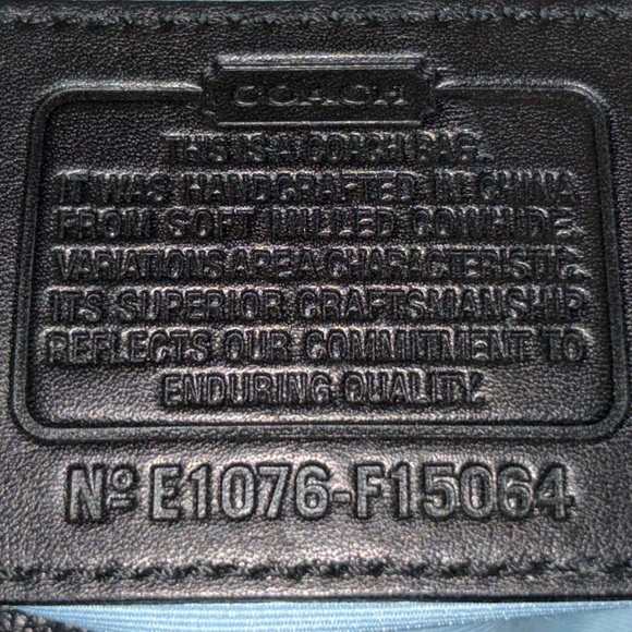 Coach Black Pebbled Leather Shoulder Bag - Picture 10 of 10